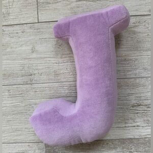 Lavender/Purple Pillow letter J